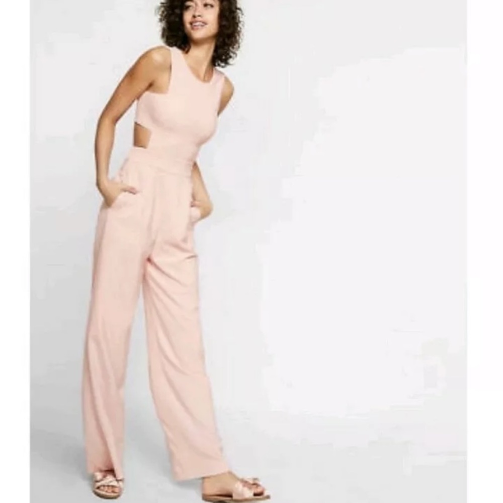 Beautiful Express Jumpsuit size 8 rose pink new